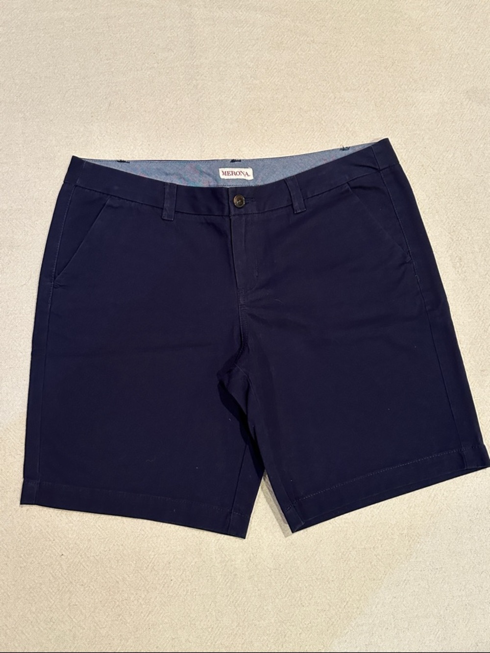 Merona Navy Casual Chino Shorts 12